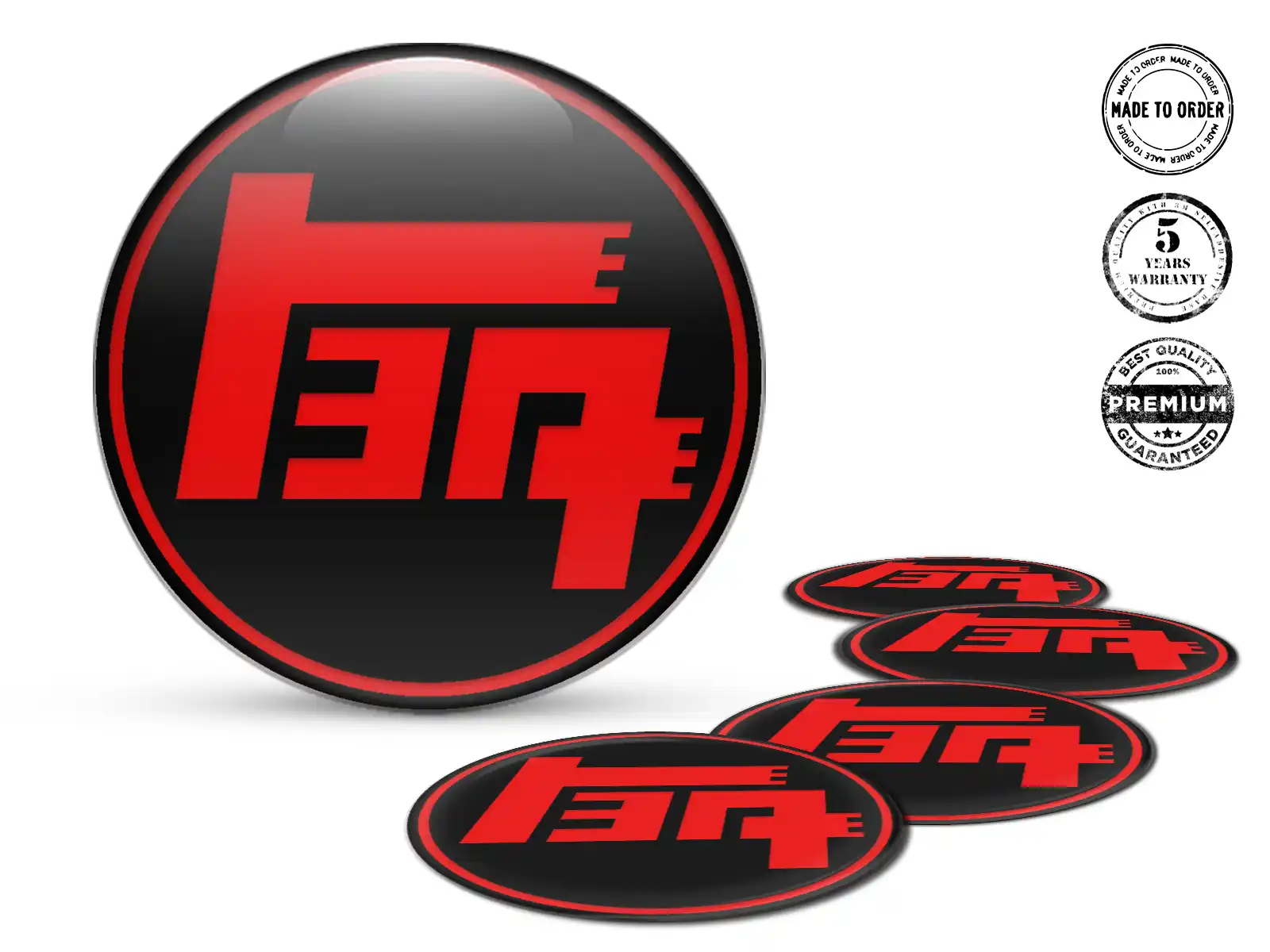 Toyota TRD Pegatina Bombada Logo Emblemas de Rueda Elegante